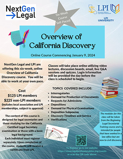 Overview of California Discovery Online Class