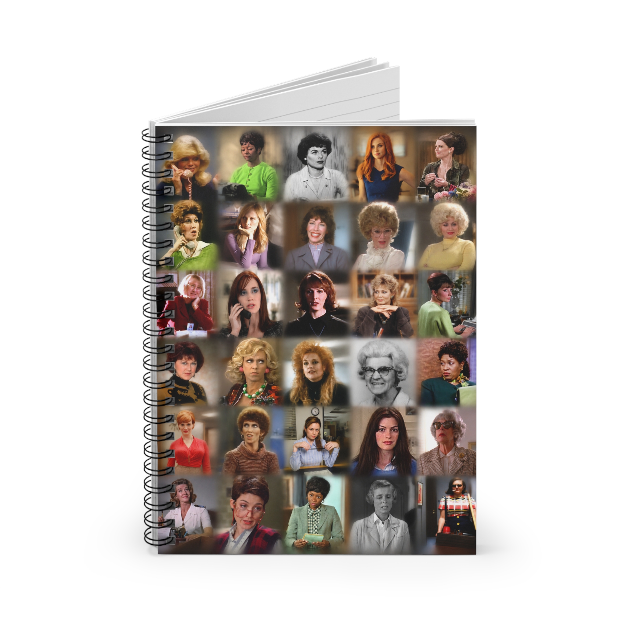 Retro Secretary Collage Spiral Notebook — Ruled-Lined Journal - Image 2