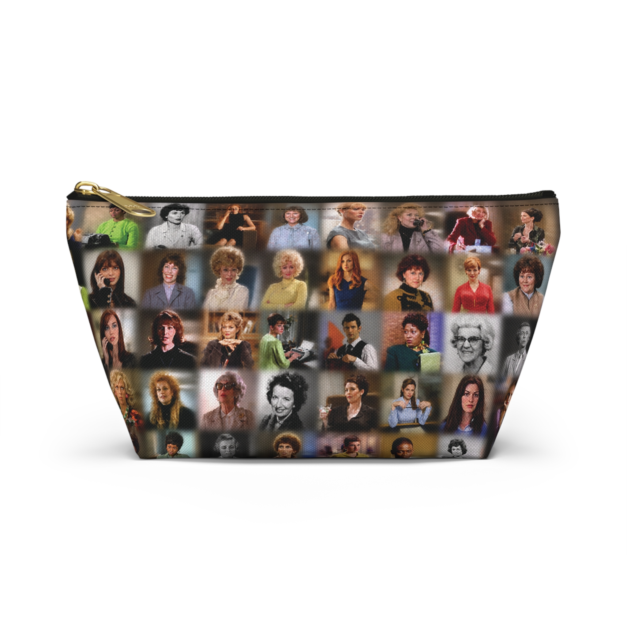 Retro Secretary Collage Accessory Pouch